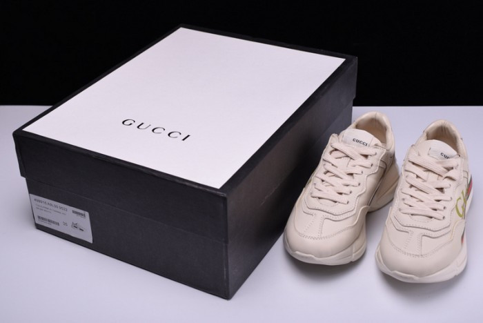 GUCC LOGO RHYTON VINTAGE TRAINER SNEAKER 500877 DRW00 9522